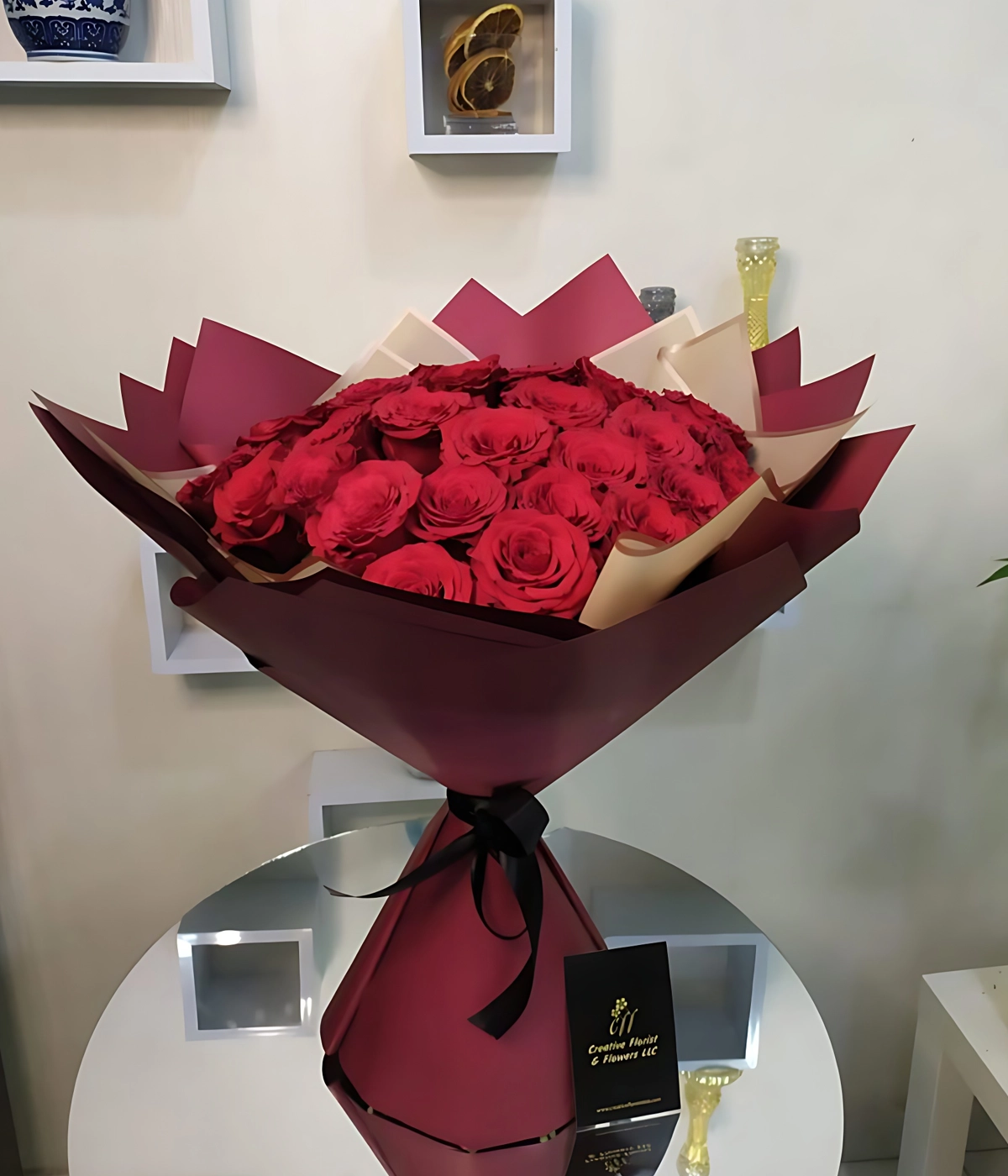 Red Shadow Valentine Flower Bouquet